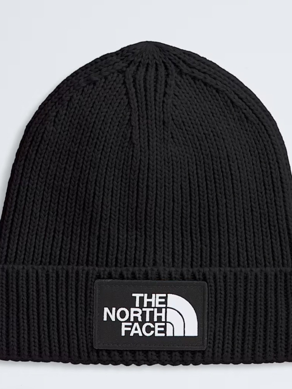 The North Face Black Knit Logo Patch Beanie
